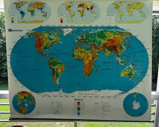 Over 50 vintage school maps, many different map versions 