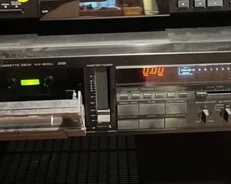 Yamaha Natural Sound Stereo Cassette Deck with Two New Sealed Maxwell Audio Recording Cassettes