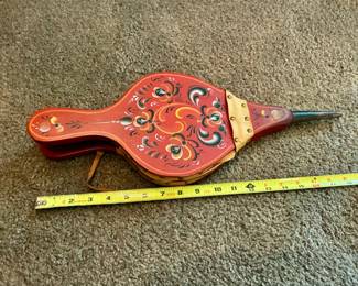 Gorgeous Vintage Painted Fireplace Bellows