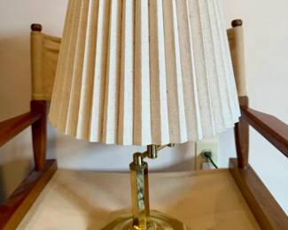 Underwriter Laboratories Brass Table Lamp With Adjustable Arm