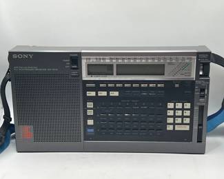 Sony Synthesized Receiver Shortwave Radio with Instruction Manual & Dynamic Stereo Headphones & Case