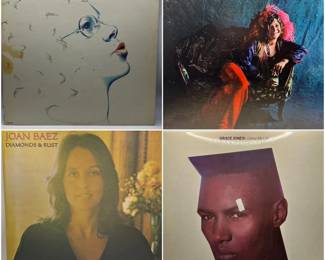 (4) Vinyl Record Albums ft. Joan Baez & Janis Joplin & Grace Jones