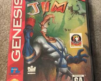 Earthworm Jim Sega Genesis Vintage Video Game