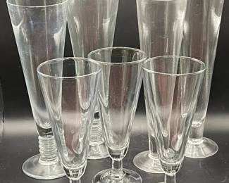 (7) Pilsner Clear Glass — Vintage