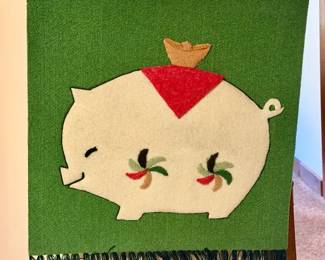 Asian Pig Wall Hanging