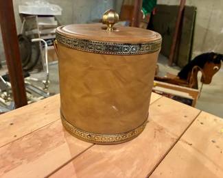 Kraftware Leather-Texture Ice Bucket with Lid