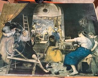 Baroque Diego Velázquez Las Hilanderas Or The Spinners or The Fable of Arachne Print On Canvas