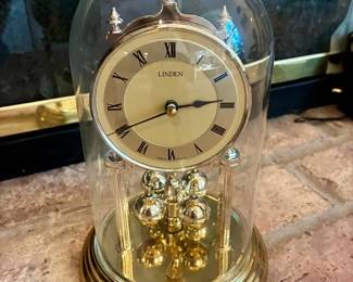 Linden Table Display Clock with Glass Dome