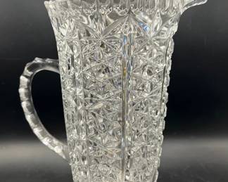 Cut Crystal or Pressed Glass Pitcher — Imperfect