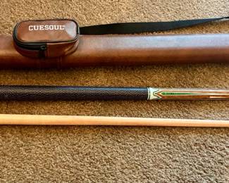Cuesoul Hard Pool Cue Carrying Case with 2-Piece Pool Cue