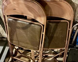 (4) Padded Metal Folding Chairs