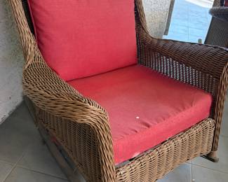 Rattan Patio Rocking Chairs (2)