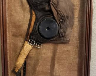WWII MILITARY LEATHER FLIGHT SKULL CAP