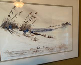 Framed and Matted Vintage Landscape by Castanera