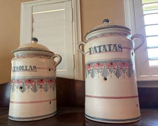 Onion and Potato keepers by A.K. Puente Pottery Artisans 