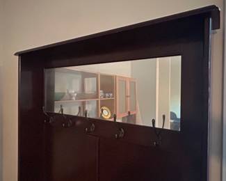 Mirrored Hall Tree with Storage Bench fourth image