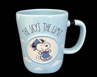Rae Dunn Peanuts Snoopy The Skys The Limit Graduation Mug
