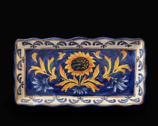 Tuscan Sunflower Rectangular Serving Platter by Maxcera Corp