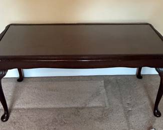 Vintage Queen Anne Style Mahogany Coffee Table