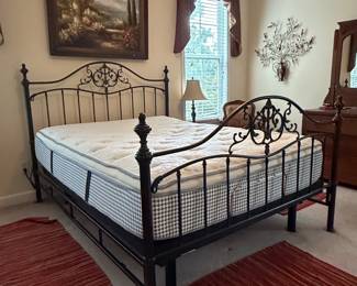 Serta Motion Essentials Adjustable Bed Base with Decorative Scroll Iron Bed Frame second image
