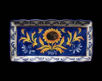 Maxcera Corp Tuscan Sunflower Rectangular Serving Platter