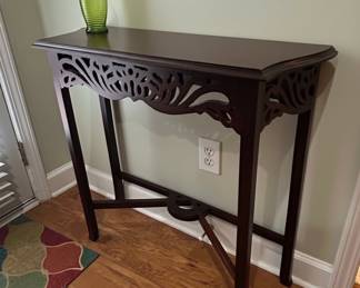 Chippendale Style Carved Mahogany Console Table second image