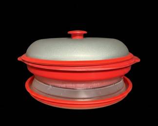 Collapsible Microwave Splatter Cover and Steamer