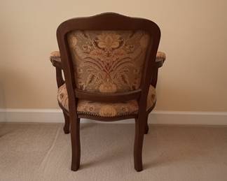Louis XV Style Carved Walnut Armchair with Tapestry Upholstery fourth image