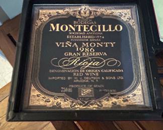 Bodegas Montecillo Via Monty Gran Reserva Wine Label Coaster or Tray second image