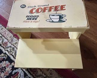 VintageStyle Coffee Shop Step Stool