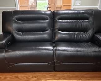 Dual Power Reclining Sofa  Loveseat, with Optional Sectional Center Console