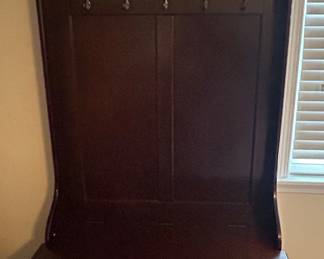 Mirrored Hall Tree with Storage Bench