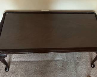 Vintage Queen Anne Style Mahogany Coffee Table second image