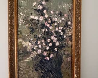 Vincent van Gogh Rosebush in Blossom Reproduction