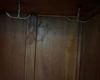 Victorian Antique Oak Armoire with Beveled Mirrors fourth image