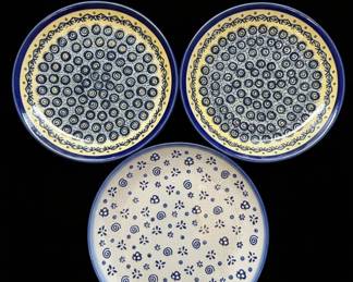 Zakady Ceramiczne Bolesawiec Polish Pottery Plate Set