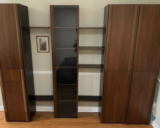 Modular Wall Unit Bookcase System with Storage Towers