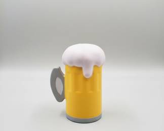 Beer Mug Foam Stress Reliever with THINK B YOU DRINK Slogan second image