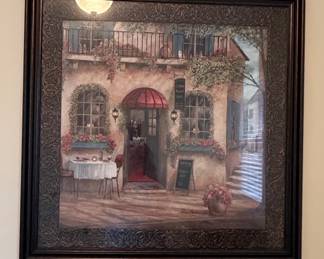 Ruane Manning Centro Piazza Cafe Framed Print