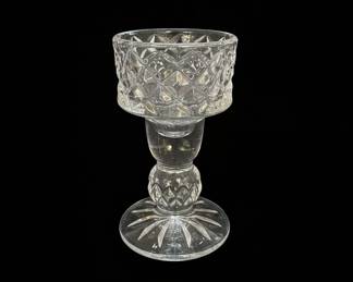 Vintage BLOCK Crystal Olympic Hurricane Lamp and Base