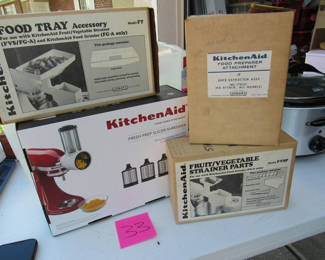 Lot 101: KitchenAid Mixer and Food Grinder Attachments