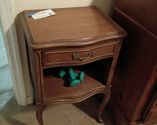 Lot 159: Wooden End Table with Drawer and Shelf