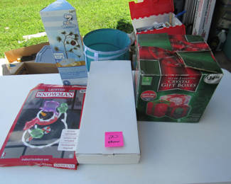 Lot 127: Holiday Decorations Including Fiber Optic Christmas Tree and Lighted Displays