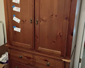 Lot 51: Wood Storage Armoire Cabinet