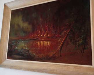 Lot 27: Framed Landscape Painting