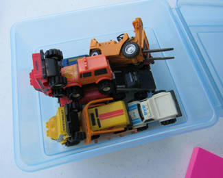 Lot 124: Collection of Toy Trucks and Forklift Vehicles