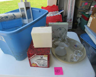 Lot 103: Assorted Kitchen and Glassware Items