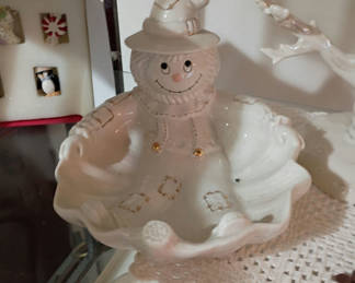 Lot 8: Lenox Holiday Figurines and Ornament Display Items