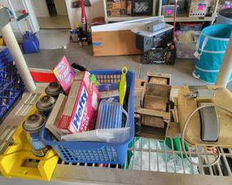 Lot 67: Bench Sanders and Cleaning Supplies Assortment