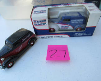 Lot 148: Two 1940 Ford Sedan Die-Cast Model Vehicles